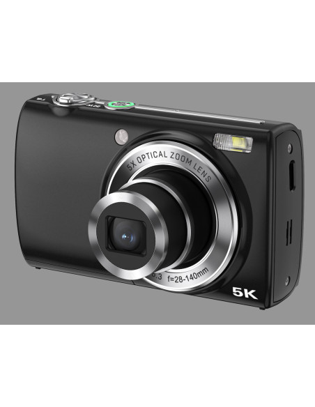 ASAKY PHOTO DIGITAL CAMERA SHUTTLE TOUCH S100 48MP 2,8" IPS TFT 5K BLACK OPTICAL ZOOM 5X DOPPIA OTTICA